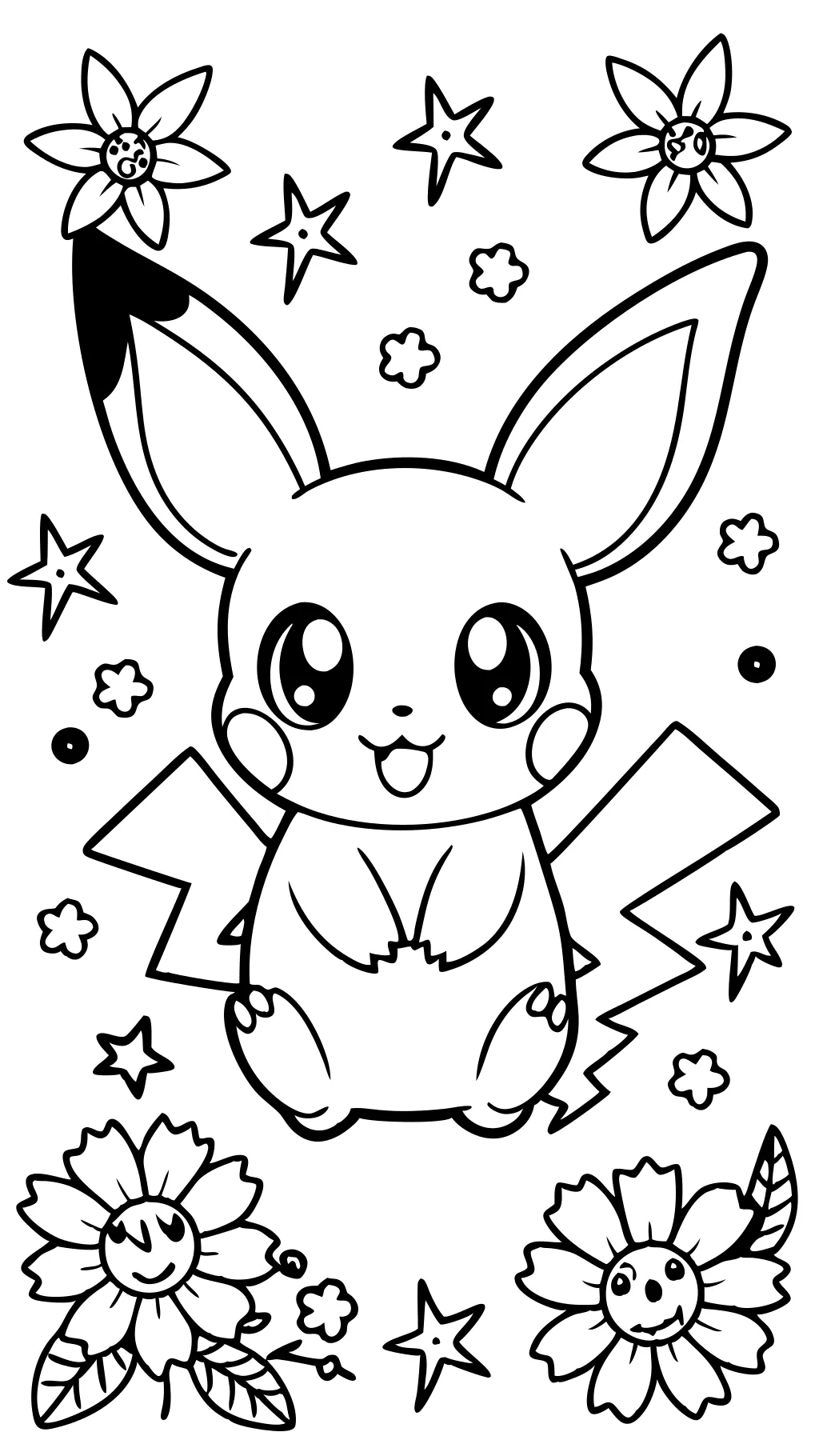 pichu coloring page